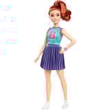 Mattel Barbie Fashionista Puppe im Jersey-Oberteil und Faltenrock 