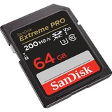 SanDisk Extreme PRO 64 GB SDXC, Speicherkarte schwarz, UHS-I U3, Class 10, V30