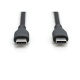 Digitus USB 2.0 Silikon-Anschlusskabel USB-C > USB-C schwarz, 2 Meter, PD, Laden mit bis zu 60 Watt