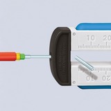 KNIPEX Abisolierwerkzeug 12 85 110 SB für Glasfaser, Abisolier-/ Abmantelungswerkzeug blau/weiß