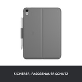Logitech Slim Folio, Tastatur schwarz, DE-Layout, Scherenmechanik, für iPad 10. Generation