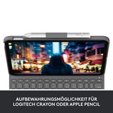 Logitech Slim Folio, Tastatur schwarz, DE-Layout, Scherenmechanik, für iPad 10. Generation