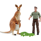Schleich Pocket Set! Känguru-Tour mit dem Ranger, Spielfigur 