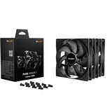be quiet! Pure Wings 3 140mm PWM 3-Pack, Gehäuselüfter schwarz, 3er-Pack, 140 mm