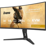 iiyama G-Master GCB3486WQSCP-B1 Generalüberholt, Gaming-Monitor 86.4 cm (34 Zoll), schwarz, WQHD, Curved, VA, Free-Sync Premium, USB-C, 240Hz Panel