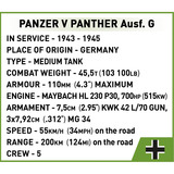 COBI Panzer V Panther Ausf. G "Pudel", Konstruktionsspielzeug Maßstab 1:28