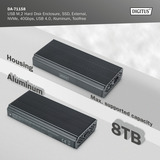 Digitus DA-71158 USB M.2 SSD , Laufwerksgehäuse aluminium, NVMe 40Gbps USB 4.0