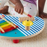 Fisher-Price Holz-Musiktisch mit 3 Percussion-Instrumenten, Musikspielzeug 