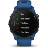 Garmin Forerunner 255, Smartwatch dunkelblau/schwarz, 46 mm, Silikon-Armband