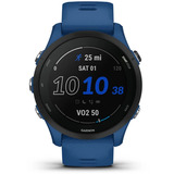 Garmin Forerunner 255, Smartwatch dunkelblau/schwarz, 46 mm, Silikon-Armband