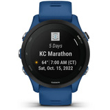Garmin Forerunner 255, Smartwatch dunkelblau/schwarz, 46 mm, Silikon-Armband