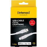 Intenso USB Kabel C315L weiß, USB-C auf Lightning