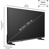 JVC LT-40VDF5455, LED-Fernseher 102 cm (40 Zoll), schwarz, FullHD, Tripple Tuner, VIDAA TV