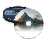 MediaRange BD-R 25GB, Blu-ray-Rohlinge 6fach, 10 Stück, bedruckbar, Retail