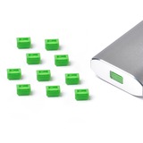 SMARTKEEPER ESSENTIAL Mini DisplayPort Lock (MD04) + Lock Key Mini (U04), Einsteckschloss Farbcode Grün, 4 Stück + 1 Schlüssel