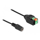 DeLOCK DC 5,5 x 2,1mm Buchse zu Terminalblock Adapter schwarz, 15cm