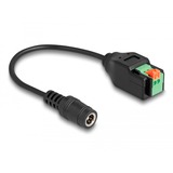 DeLOCK DC 5,5 x 2,1mm Buchse zu Terminalblock Adapter schwarz, 15cm