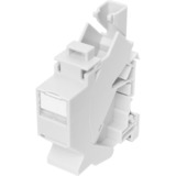 Digitus Keystone-Gehäuse für Hutschienen Montage, IP20 weiß, für 1x Keystone Modul