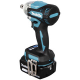 Makita Akku-Kombo-Kit DLX2533TJ, Akku-Bohrschrauber DDF489Z + Akku-Schlagschrauber DTW300Z, 18Volt blau/schwarz, 2x Li-Ionen Akku 5,0Ah, MAKPAC