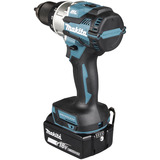 Makita Akku-Kombo-Kit DLX2533TJ, Akku-Bohrschrauber DDF489Z + Akku-Schlagschrauber DTW300Z, 18Volt blau/schwarz, 2x Li-Ionen Akku 5,0Ah, MAKPAC