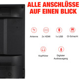 Telefunken XF40P900S, LED-Fernseher 102 cm (40 Zoll), schwarz, FullHD, Triple Tuner, Mediaplayer