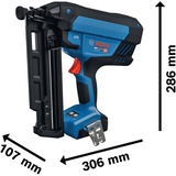 Bosch Professional Akku-Holznagler GNH 18V-64-3 Professional solo, 18Volt blau/schwarz, ohne Akku und Ladegerät