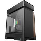 DeepCool CL6600, Tower-Gehäuse schwarz/holz, Tempered Glass