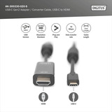 Digitus USB-C Adapterkabel USB-C > HDMI A, 4K @ 60HZ schwarz, 2 Meter