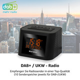 Karcher DAB 2420, Radiowecker schwarz, DAB+, UKW, Dual-Alarm