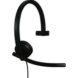 Logitech H570e Mono, Headset schwarz, Zertifiziert für Microsoft Teams, USB-C