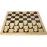Noris Deluxe Holz - Schach & Dame, Brettspiel 