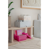 Room Copenhagen LEGO Storage Brick 4 Top Lid Glitter , Aufbewahrungsbox pink/transparent