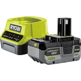 Ryobi ONE+ Akku-Schneebürste RY18ST25A-140, 18Volt, Schneefräse grün/schwarz, Li-Ionen Akku 4,0Ah