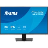 iiyama ProLite X2491HS-B1, LED-Monitor 60.5 cm (23.8 Zoll), schwarz (matt), FullHD, IPS, HDMI, DP, Lautsprecher, 120Hz Panel