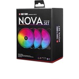 Chieftec NF-3012-RGB 3er-RGB Lüfter-Set (Nova), Gehäuselüfter 3er Pack inkl. Controller, 120 mm