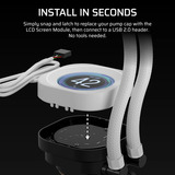 Corsair NAUTILUS RS LCD-Modul , Display 5.33 cm (2.1 Zoll), weiß, Für NAUTILUS RS- und RS ARGB-Serie