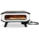 Cozze Pizzaofen 17", mit Tür / Hitzeschild schwarz/weiß, 2.200 Watt, für Pizzen bis ca. Ø 42cm