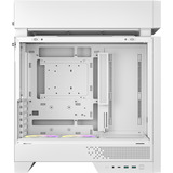DeepCool CL660 WH, Tower-Gehäuse weiß/holz, Tempered Glass