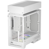 DeepCool CL660 WH, Tower-Gehäuse weiß/holz, Tempered Glass