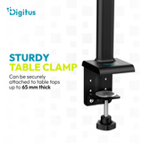 Digitus LED-Schreibtischlampe, LED-Leuchte schwarz, 80 cm, 2400 lm, 16 W 