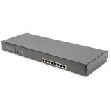 Digitus Modulare HD LCD KVM Konsole mit 19" TFT 8 Port Cat 5, KVM-Switch schwarz, deutsches Tastaturlayout, 8 Port Cat 5 KVM-Switch, Touchpad