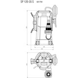 Metabo SP 120-35 S (601794000) Schmutzwasser-Tauchpumpe, Tauch- / Druckpumpe grün/schwarz, 410 Watt