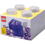Room Copenhagen LEGO Storage Brick 4 Top Lid Glitter , Aufbewahrungsbox transparent