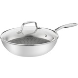 Tefal Wok-Pfanne Eternal Mesh, Ø 28cm edelstahl, mit Glasdeckel