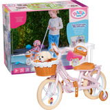ZAPF Creation BABY born Fahrrad mit Lucky, Puppenzubehör 