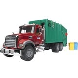 bruder 02812 MACK Granite Müll-LKW, Modellfahrzeug grün/rot