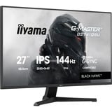 iiyama G-Master G2741QSU-B1 Black Hawk, Gaming-Monitor 68.6 cm (27 Zoll), schwarz (matt), QHD, IPS, HDMI, DP, G-Sync komp., USB-Hub, 144Hz Panel