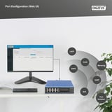 Digitus Industrieller 16+2-Port L2 managed Gigabit Ethernet PoE, Switch 