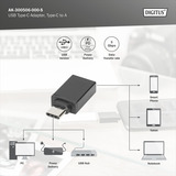 Digitus USB Type-C Adapter, Type-C - A schwarz