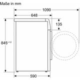 Bosch WGB244072 Serie 8, Waschmaschine weiß/schwarz, Home Connect